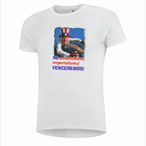 Politické tričko s nápisem Ne americkému imperialismu Venceremos